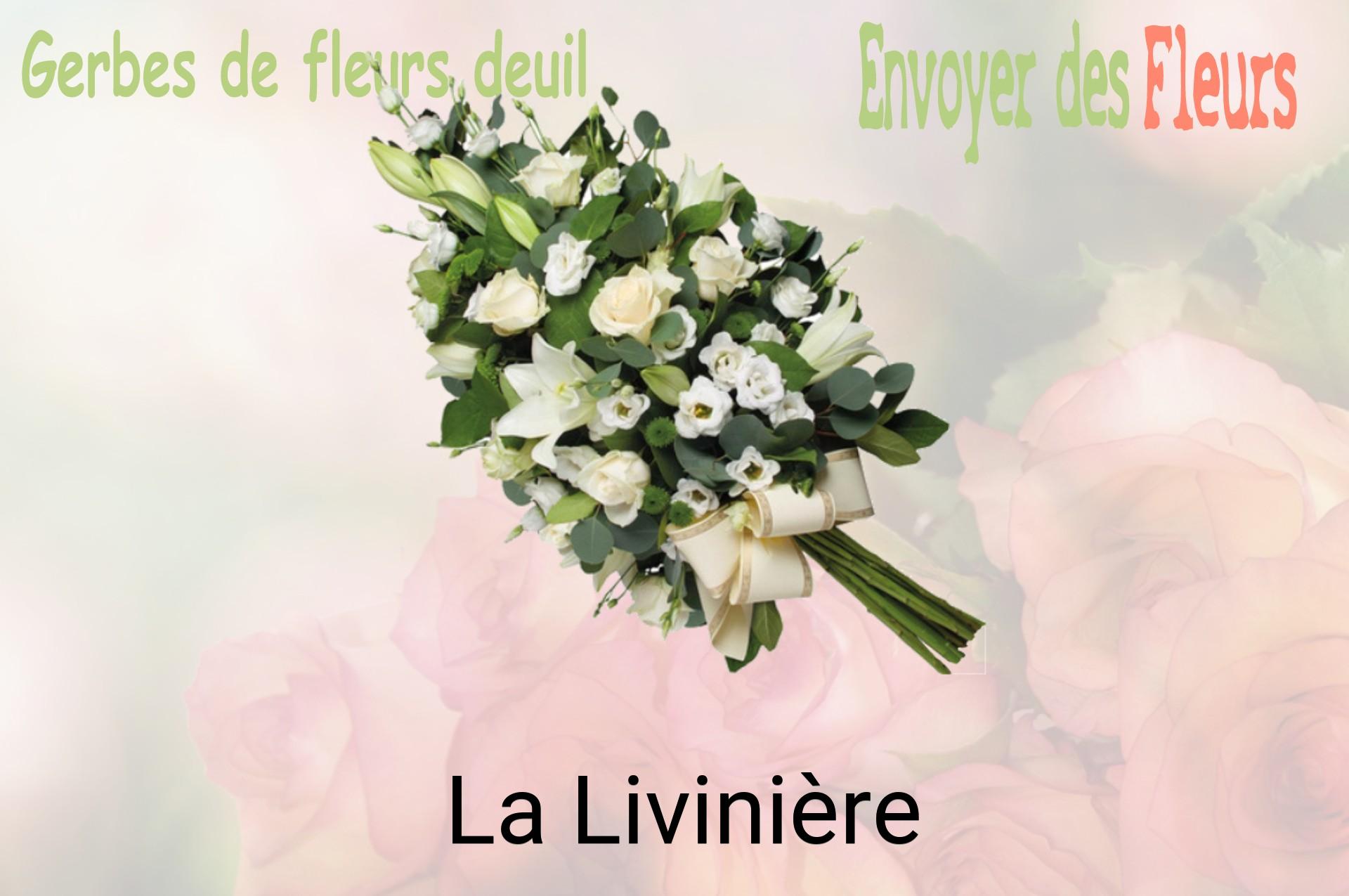 Gerbe de fleurs de deuil livrée à La Livinière